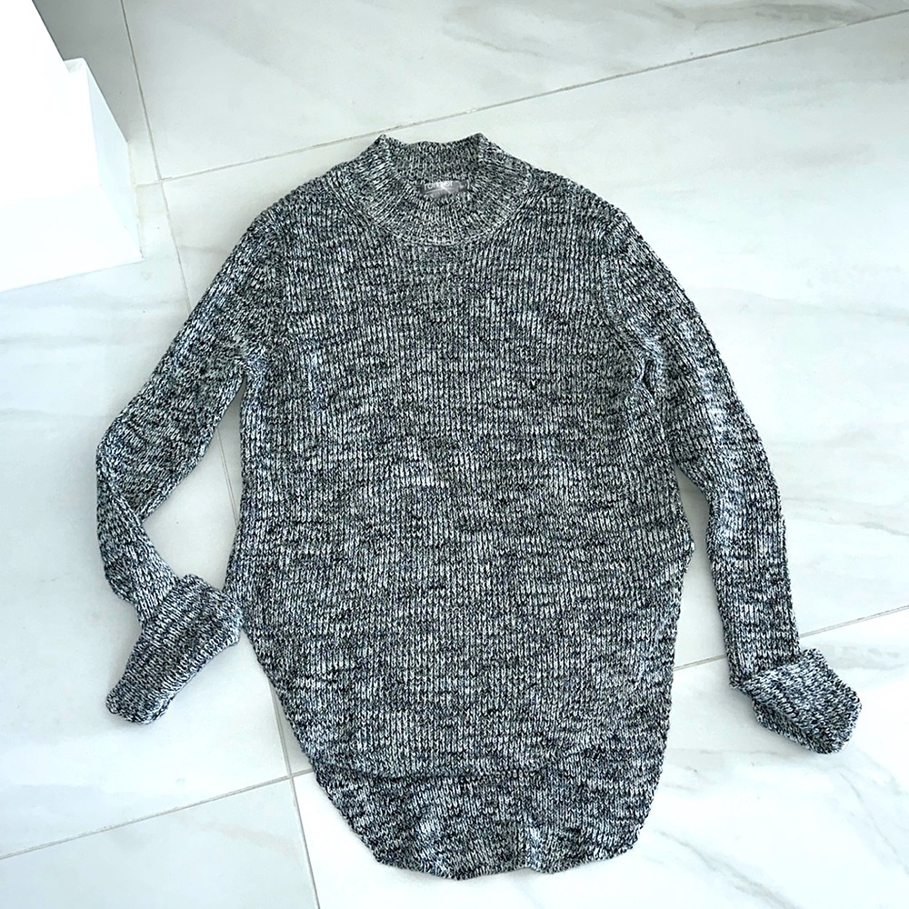COTTON MARLED SWEATER HI-LOW MEDIUM